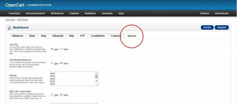 Opencart SSL kapcsolat engedélyezése 7 opencart webáruház ssl bekapcsolás