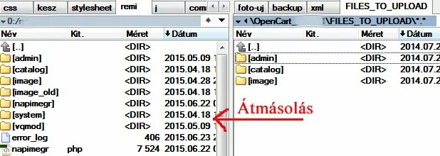 Hogyan telepítsünk Opencart sablont 4 Opencart teplét fájl másolás