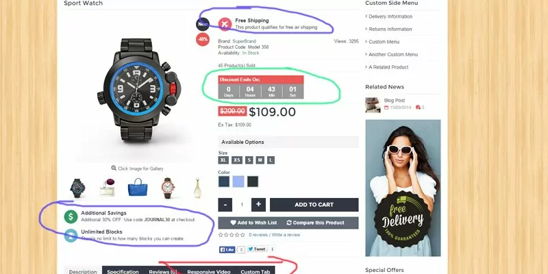 Opencart Journal Template 3 Opencart journal elemek