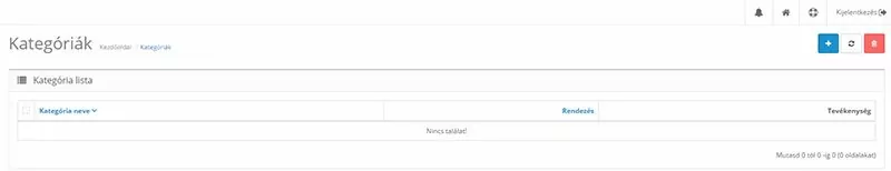 Opencart oktatóanyag: Kategóriák 4 Kategória menü
