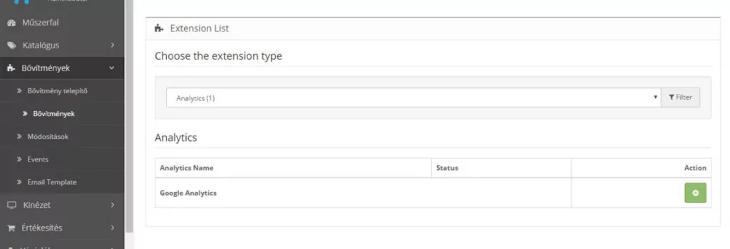 Opencart oktatóanyag: Analytics (opencart 2.x) 6 analitics-2