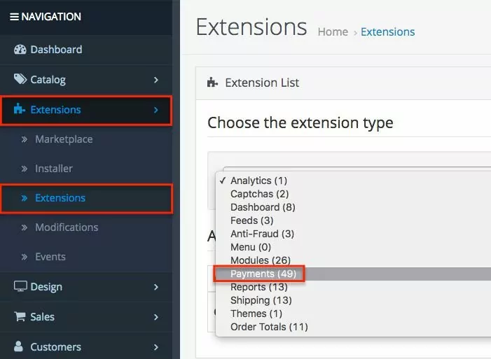 Bővítmény telepítés és eltávolítás az OpenCart 3.0-ban 22 Opencart bővítmény telepítés