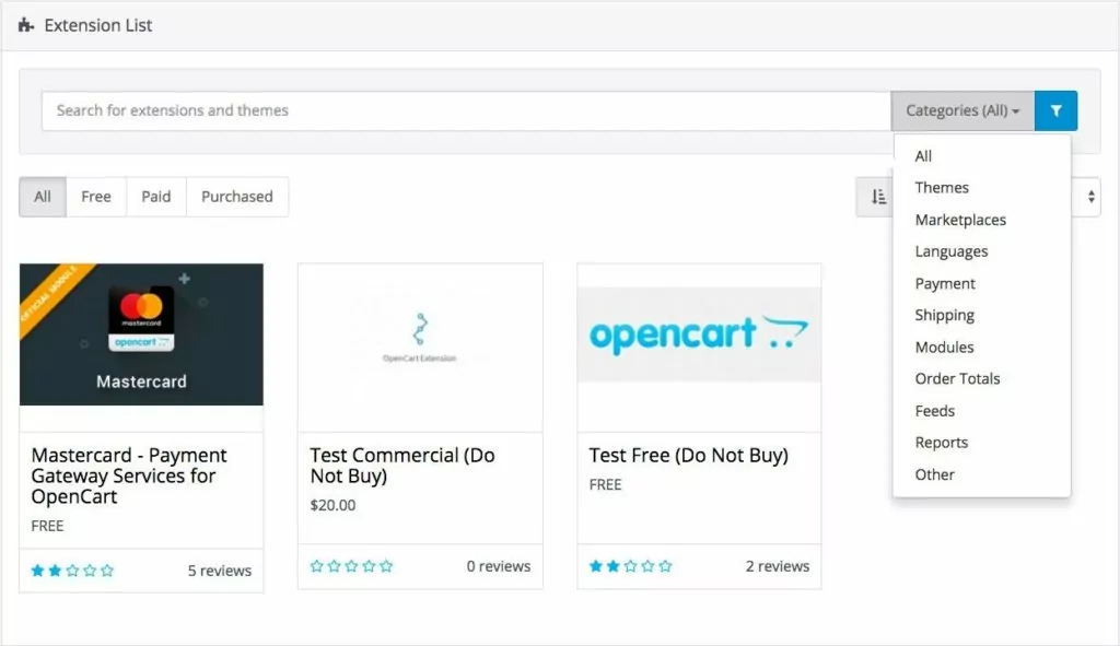 Bővítmény telepítés és eltávolítás az OpenCart 3.0-ban 19 Opencart bővítmény telepítés