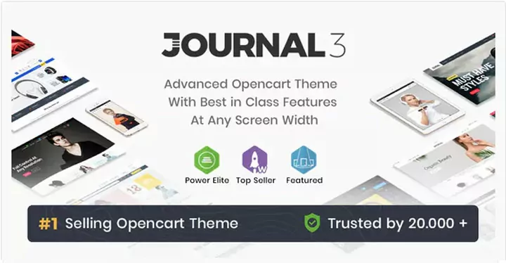 Opencart webáruház journal3 sablon