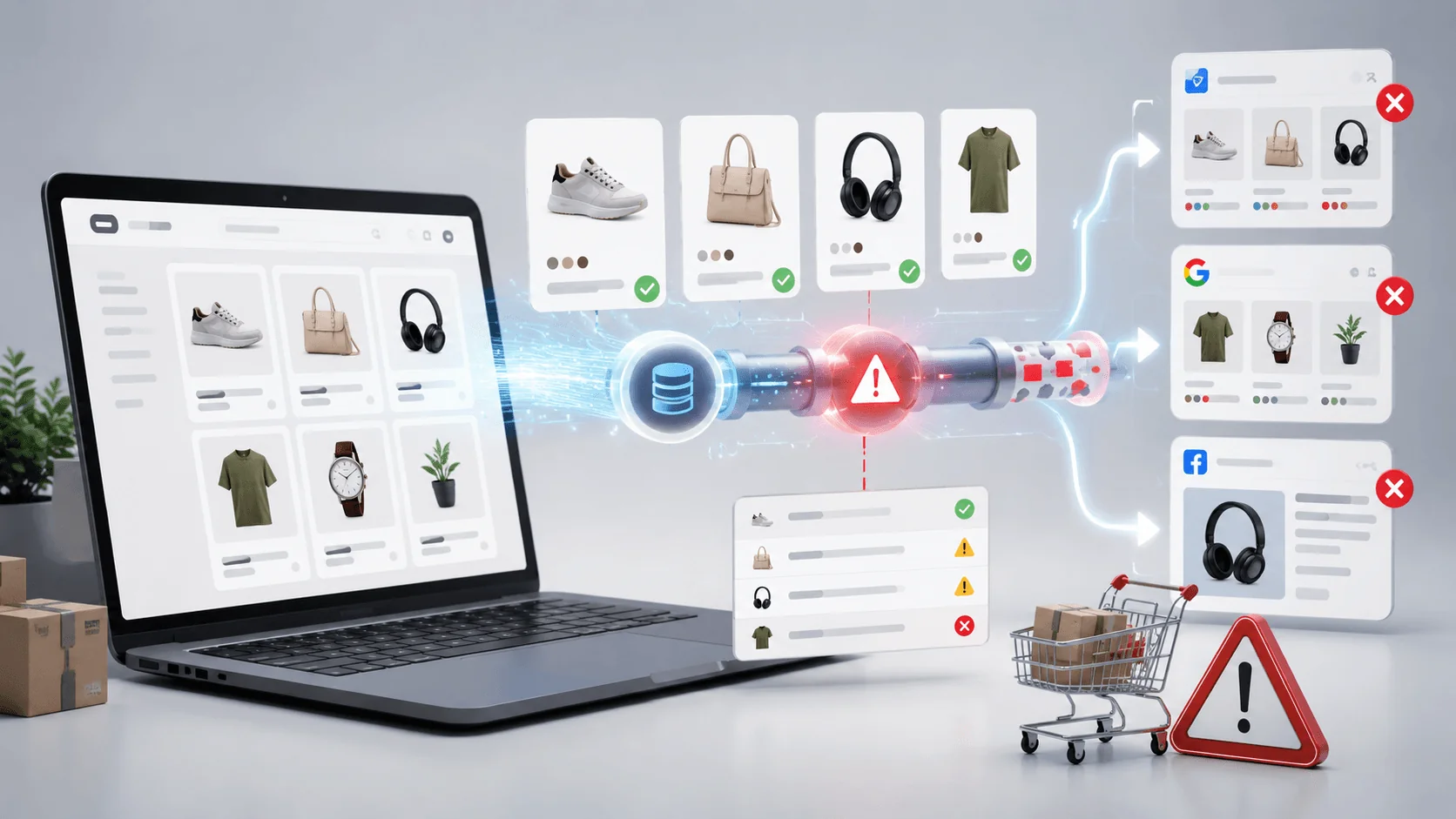 UNAS termékfeed hiba Google Shoppingban